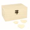 Heart Box - Artemio - 15x10x8 Cm - Customizable - Guestbook - Brass Clasp