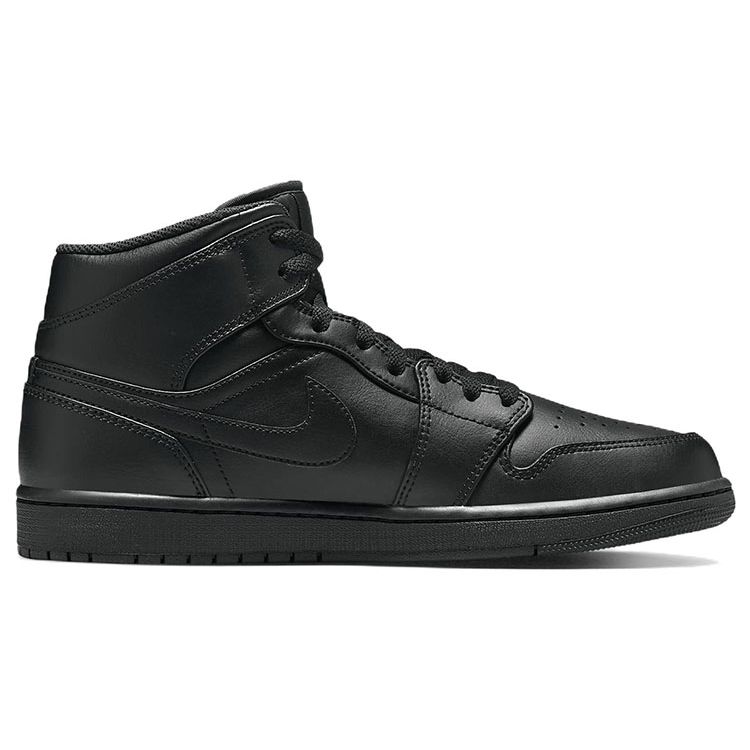 Air Jordan 1 Mid Triple Black 2022 Men Sneakers 554724-093