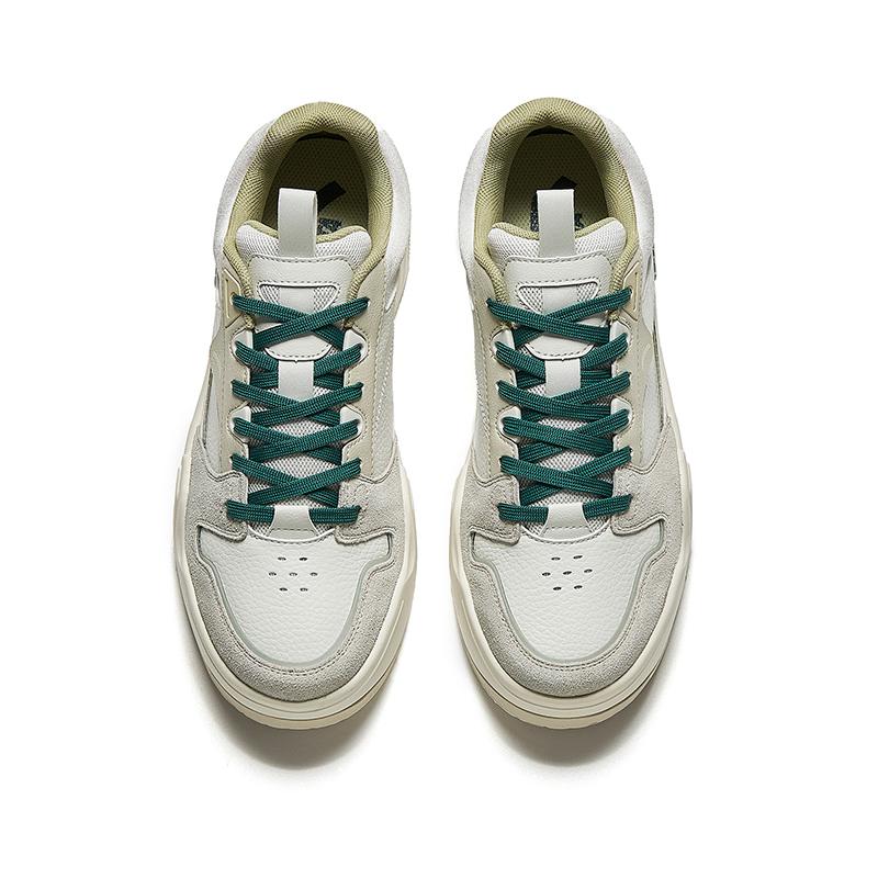 Anta C37 Series Trendy Casual Slip Resistant Durable Low Top Skate Shoes Men Sneakers Gray Green 912448081-1