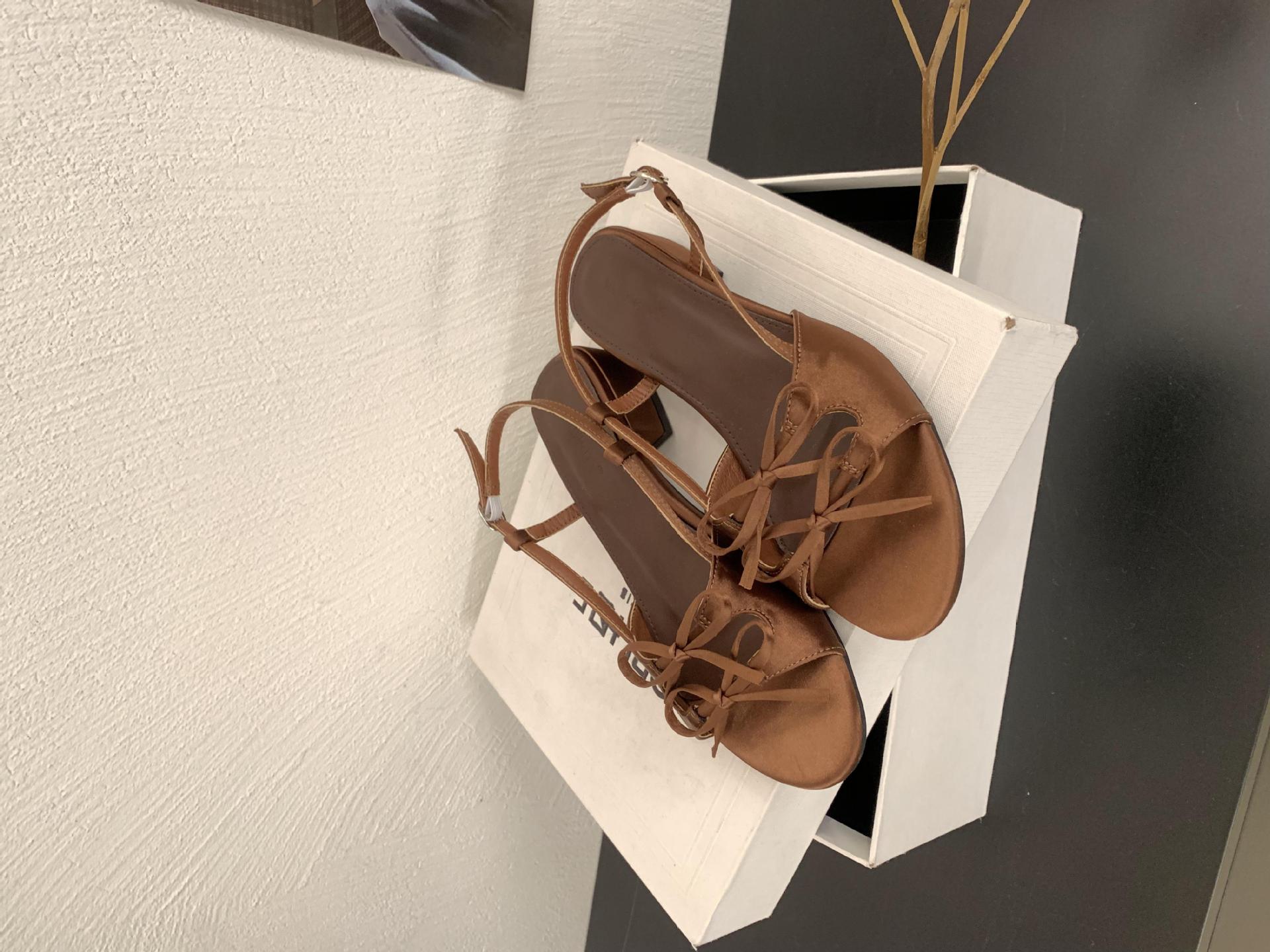Women s Peep Toe Flat Thin Straps Summer French Style Elegant Feminine Unique Design for Dresses Sandals - Perfect for Daily Wear 35