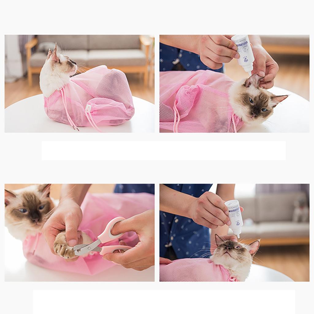 Cheap Multifunctional Cat Bath Bag Adjustable Breathable Bath Bag Anti
