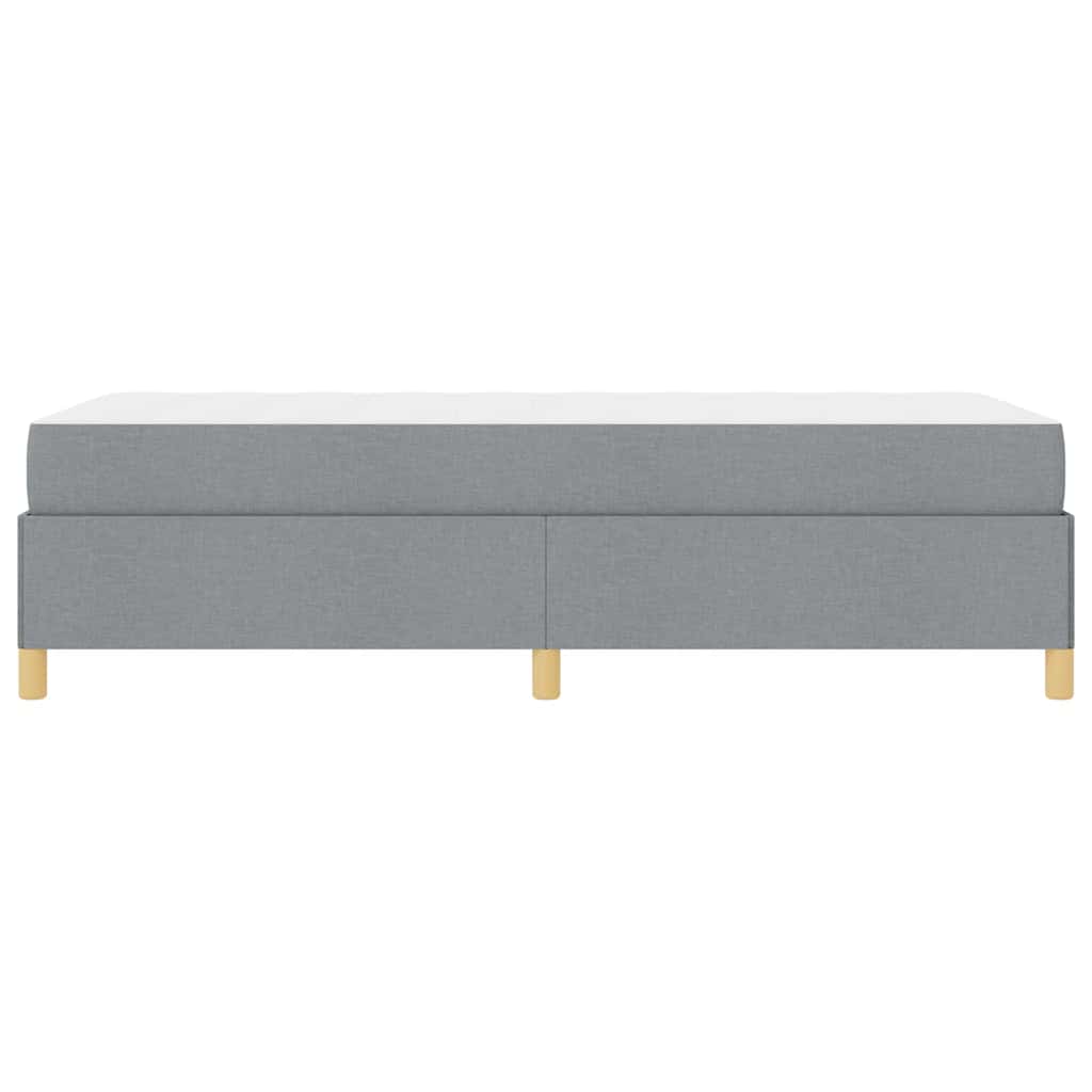 Bed Frame with Mattress Light Grey 90 x 190 cm Fabric