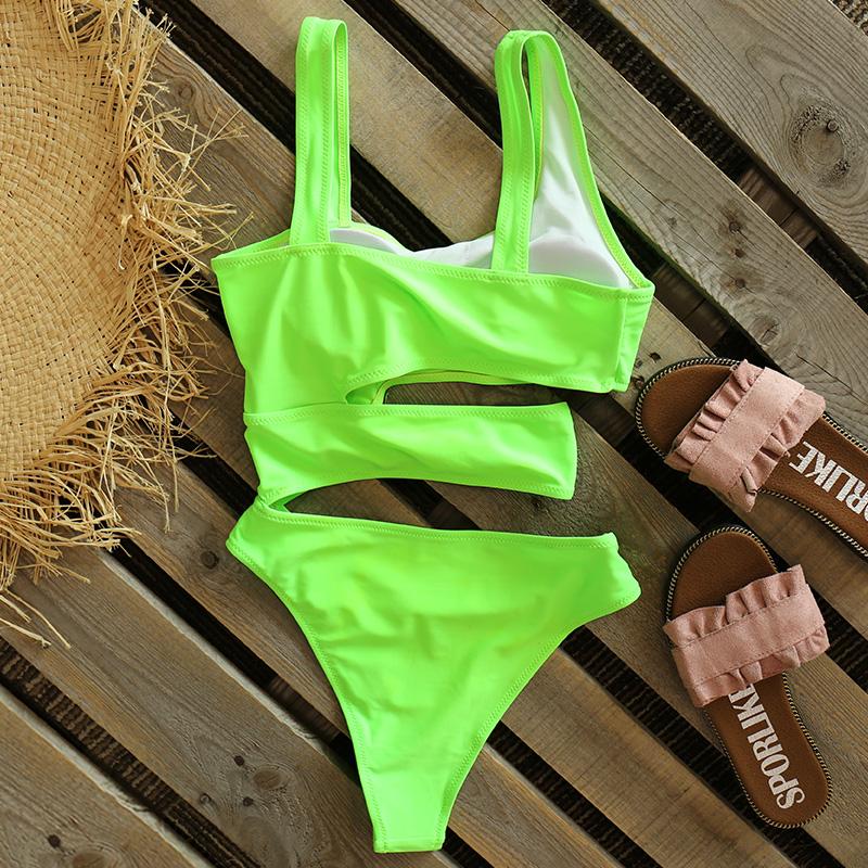 Dámské Sexy Jednodílné Plavky Výstřihy Plavky Push Up Monokini Plavky