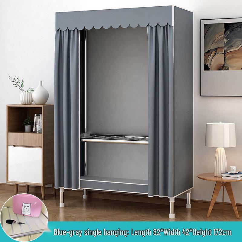 Compact All-Steel Frame Cloth Wardrobe: Durable Storage Solution for Bedrooms and Apartments