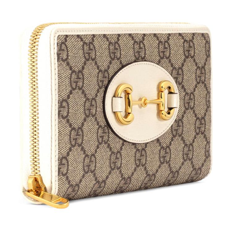 Gucci Horsebit 1955 GG Supreme Canvas Zip Around Long Wallet For Unisex Daily Use