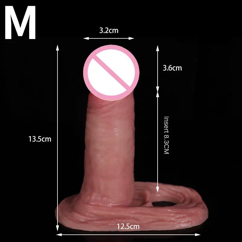 Reusable Silicone Penis Sleeve Delay Ejaculation Cock Sleeve Enlarger Super Soft Penis Extender Couples Condom Sex Toys for Men