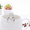 1pc Stainless Steel Coffee Spoon Lovely Cute Cat Shape Teaspoon Dessert Snack Scoop Ice Cream Mini Spoons Tableware