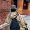 Harajuku Rabbit Ears Hat Knitted Stripe Skull Cap Funny Women Beanie Hat  Autumn/Winter