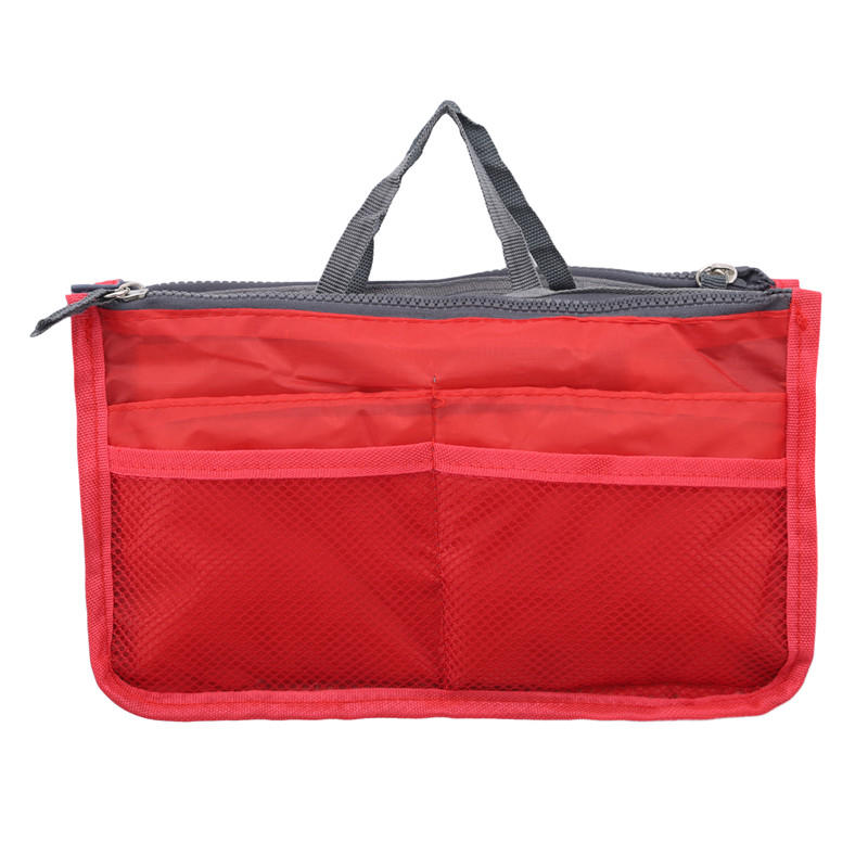 Outdoor Travel Purse Organizer Insert for Handbags Ladies Multi-function Toiletry Cosmetics Storage Bag Large Capacity Zipper Tote Bag