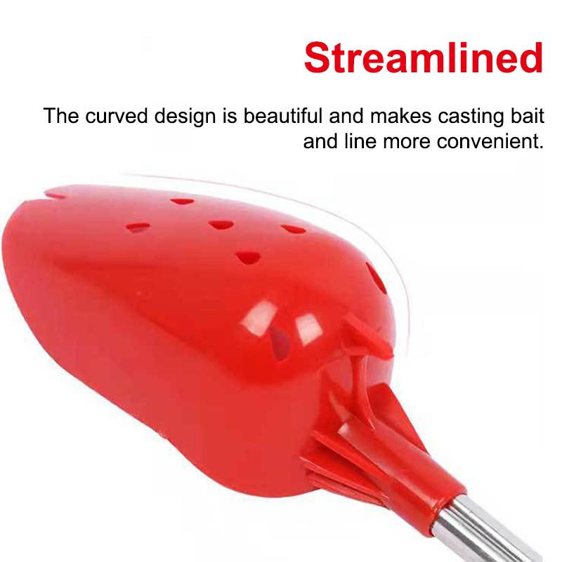 Bait Throwing Spoons Retractable Fish Bait Casting Scoop Lightweight Long Handle Non Slip Fishing Tackle Accessory