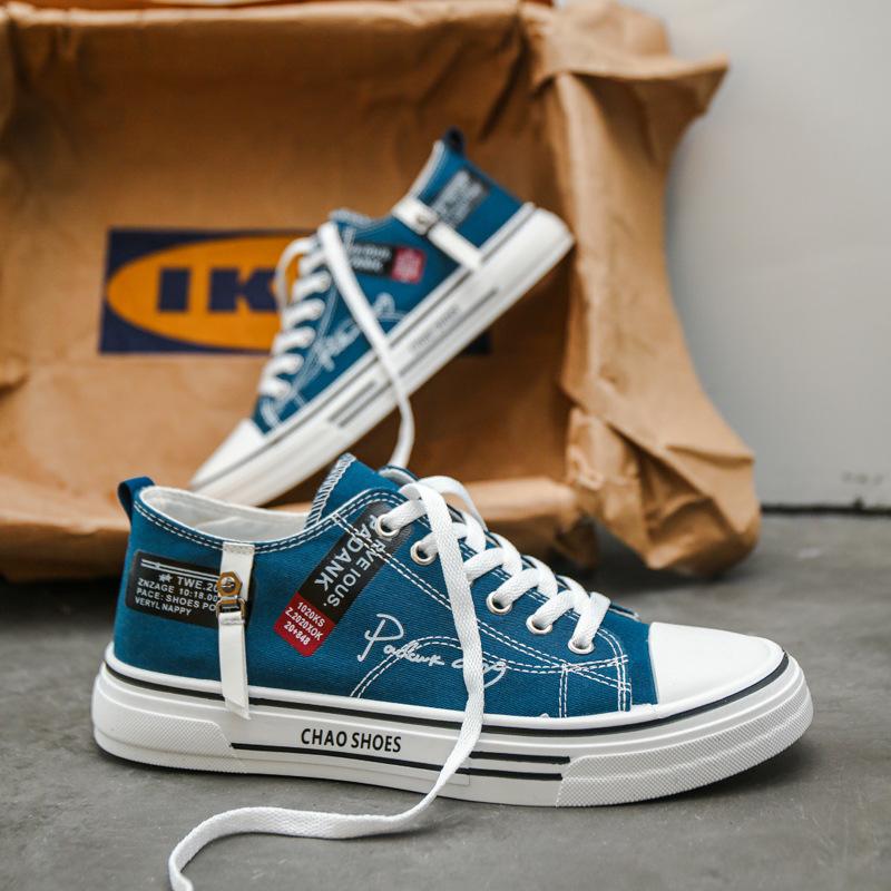 Men's shoes spring 2025 new breathable canvas shoes men's versatile casual board shoes youth sports trendy shoes