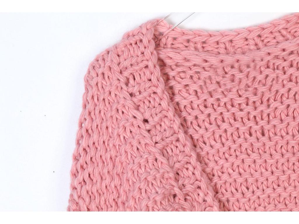 Women's European & American Style Lantern Sleeve Tassel Cardigan - Handmade, Thick, and Cozy for Fall & Winter