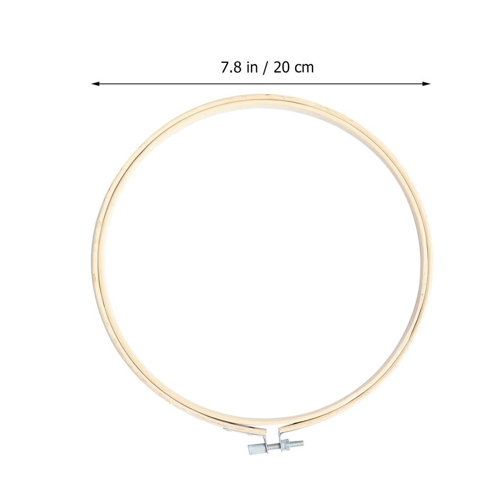 1Pcs 20Cm Bamboo Embroidery Hoop Perfect for Handmade Stitching Projects DIY Wall Decor Cross Beginner Craft Kit