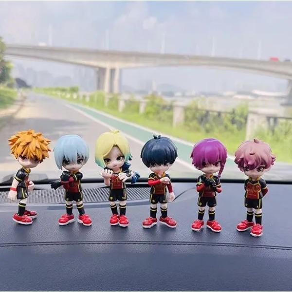 6pcs BLUE LOCK Anime Figure Set 8cm Isagi Bachira Chigiri Ness Hiori Nagi Reo Kaiser Model Toys Collection