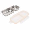 Wet Dry 304 Stainless Steel Lunch Box Portable Food Storage Meal Prep Container  Travel Meal