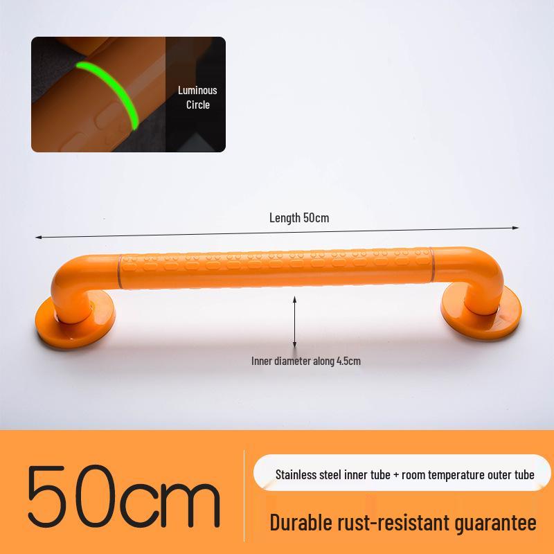 Stainless Steel Non-Slip Grab Bar for Barrier-Free Bathrooms, Ideal for Elderly and Disabled.