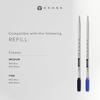 CROSS Carrere Ballpoint Pen AT0112-16, Medium Nib, Oil-Based Ink, Gift Box & Shopping Bag Included, Satin Chrome Finish