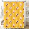 Outdoor Shower Curtain Waterproof Polyester Printing Flower Decorative Modern Bath Decor