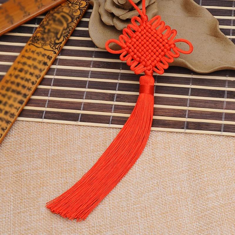 5 Pezzi Nodo Cinese Decorazione Festa di Primavera Per Casa Ciondolo Capodanno Lunare Cinese Decorazione Tradizionale Ornamento con Nappa Rossa