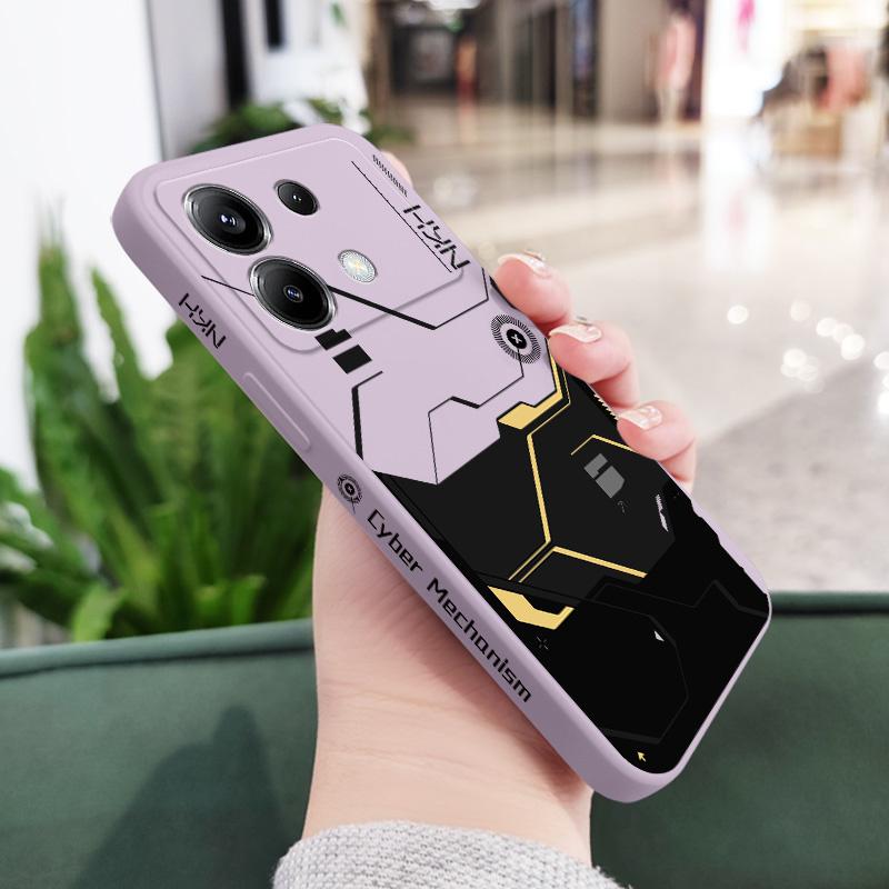 Gold Machinery Phone Case For Xiaomi Poco F8 F7 X7 X6 F6 M6 M5 M5S F5 X5 F4 X4 M4 F3 X3 Ultra Pro GT Silicone Cover