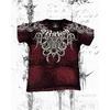 European and American men's summer Gothic letter bone wing skull print soft and breathable round neck T-shirt outdoor street top