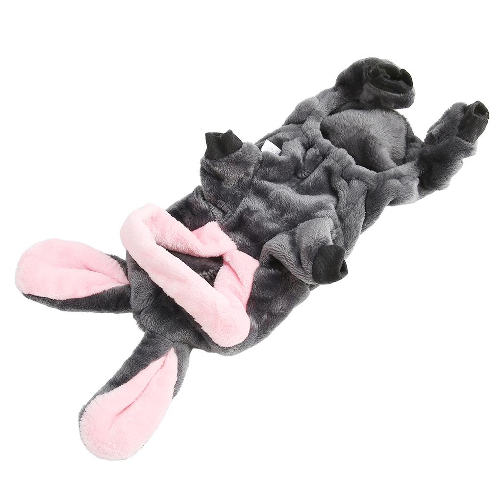 Dog Winter Clothes Soft Skin Friendly Cute Rabbit Ear Hooded Puppy Warm Outfit for Small Medium Pet