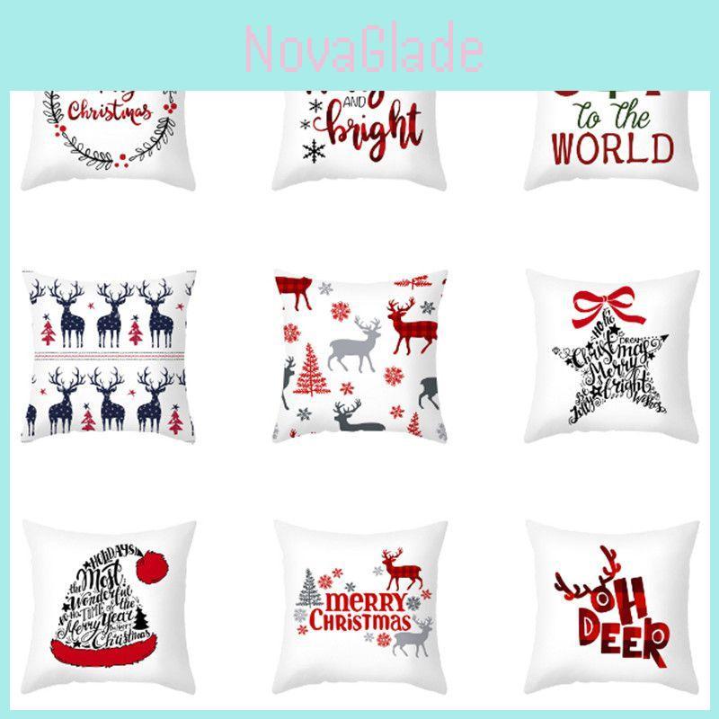 Vibrant Cartoon Christmas Cushion Cover Ideal For Home Sofa Decor With Xmas Tree