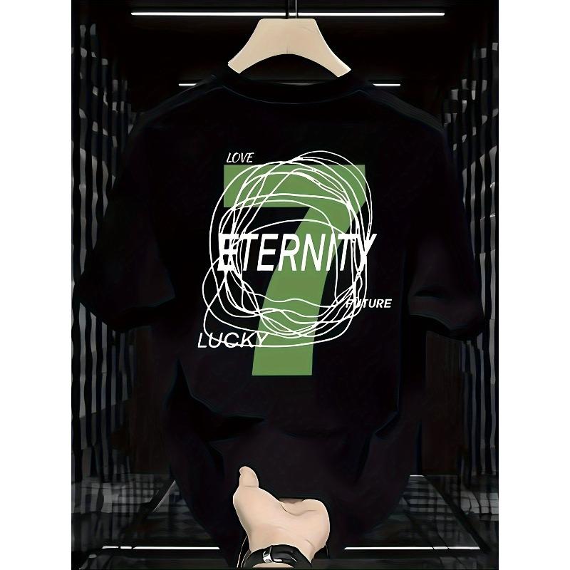 

European sizes Men s Short-Sleeve T-Shirt with Bold ET2.54cm Canadian Outdoor Apparel Logo Graphic, for Casual Wear 4XL чорний