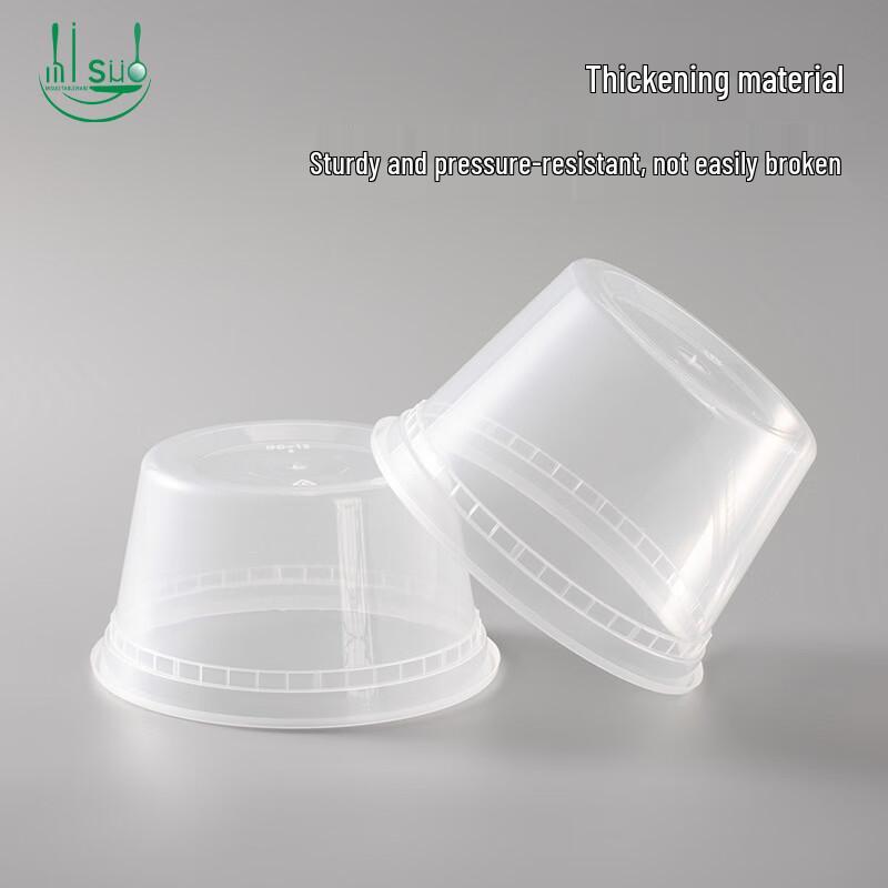 Jednorázové PP misky na polévku s víčky na odnesení