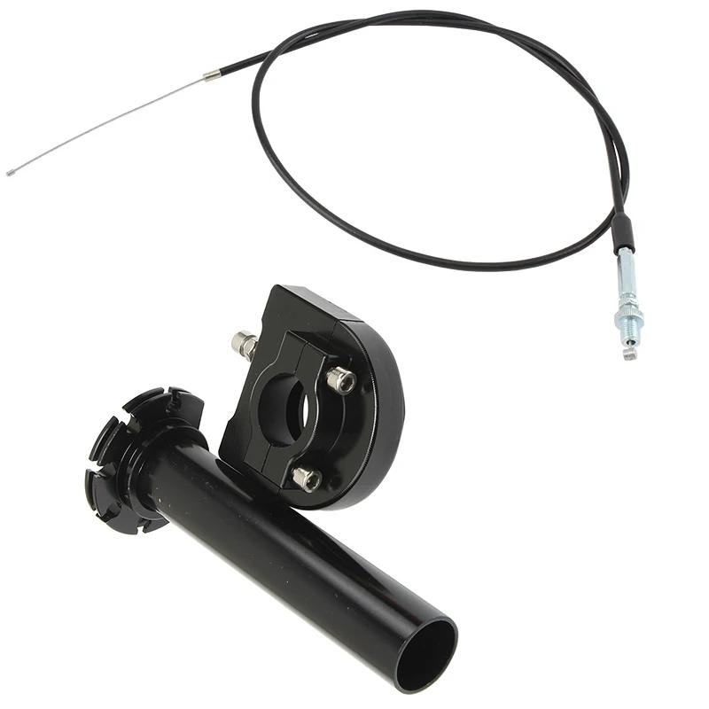 Universal Motorcycle CNC Aluminum Accelerator Throttle Twist Grips Handlebars Cable for Honda CRF230 CR80 Kawasaki KLX Dit Pit B Throttles 2