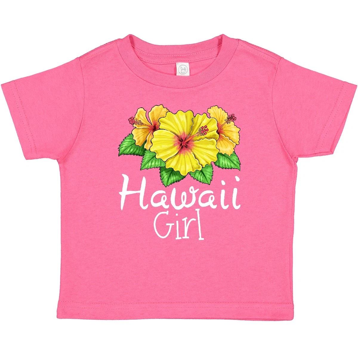 Inktastic Hawaii Girl Hibiscus Flowers Baby kids boys T-Shirt State Home Daughter Honolulu 140