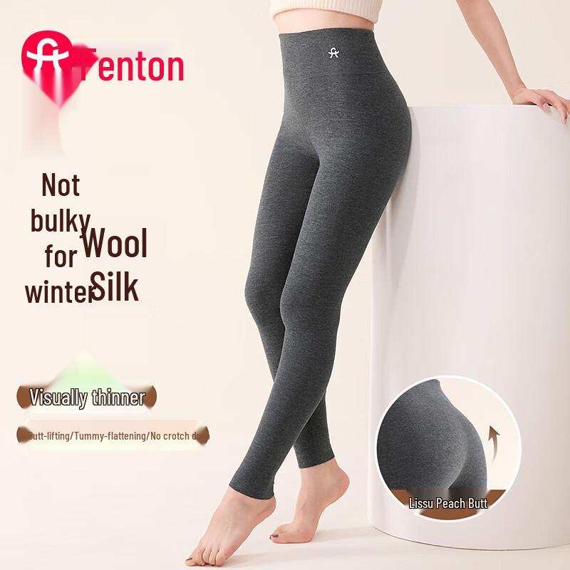

Fenteng Теплые леггинсы для пары из шерсти и шелка с высокой талией M