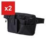 Kutsuwa Stationery Apron Bag with Gusset, Black
