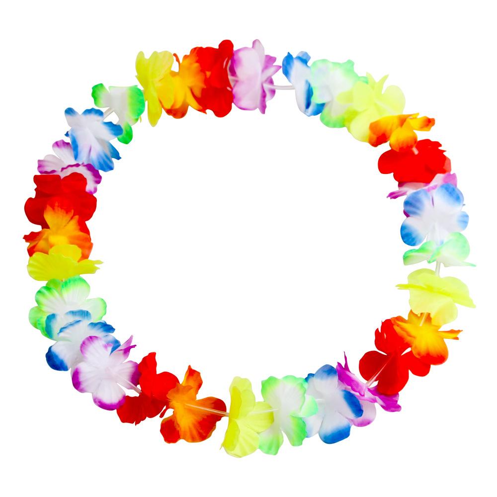 Hawaiian Party Lei Grass Skirt Set for Kids Adults Stage Performance Prank Accessory