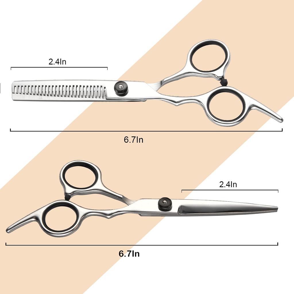 Hair Scissors Thinning Scissors for Hair Fcysy Professional 11 Pieces Hair Cutting Tools Barber Scissors Blending Scissors Straight Edge Hair Trimming