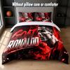 Set Biancheria da Letto Design Cristiano Ronaldo 1 Copripiumino + 2 Federe Morbido Traspirante Biancheria da Letto per la Casa