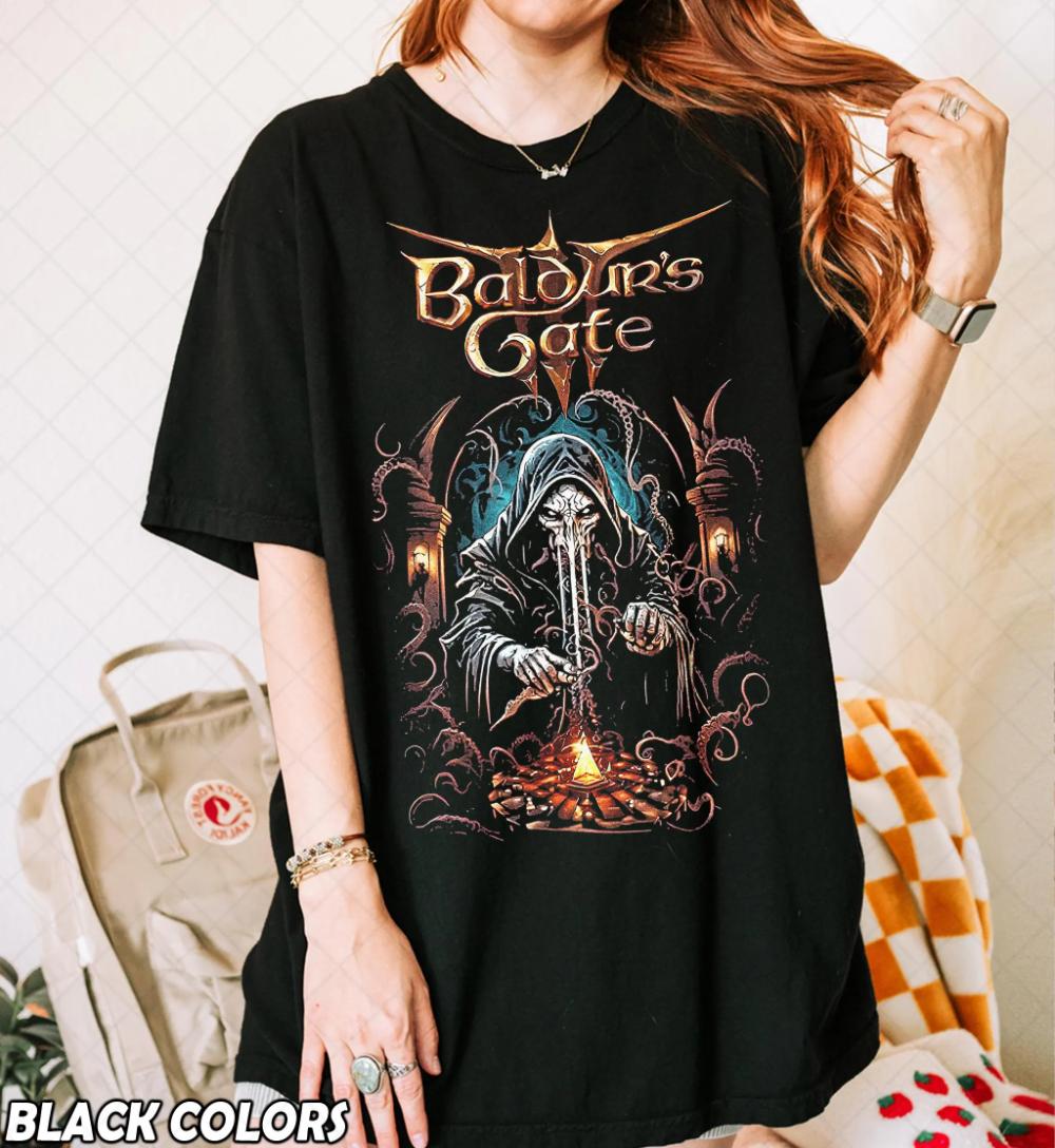 Retro 90s Baldurs Gate 3 TShirt Baldurs Gate 3 Gaming Fan Comfort Graphic TShirt Gift for Women and Unisex Unisex TShirt S