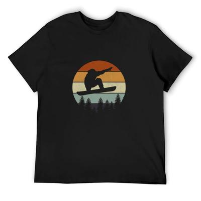 Snowboard Winter Sunset Snowboarding Jump Free Gift T-Shirt Oversizeds Cotton Man T-shirts T-shirts Oversize Mens Tall T Shirts