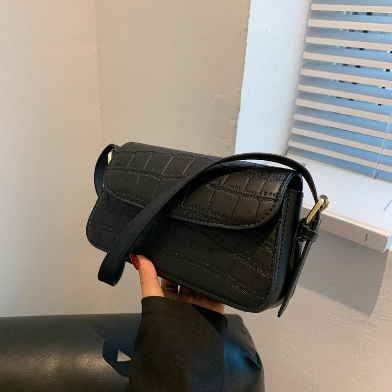 Bag Women's New Fashionable Crocodile Pattern Shoulder Underarm Bag Versatile Messenger Bag