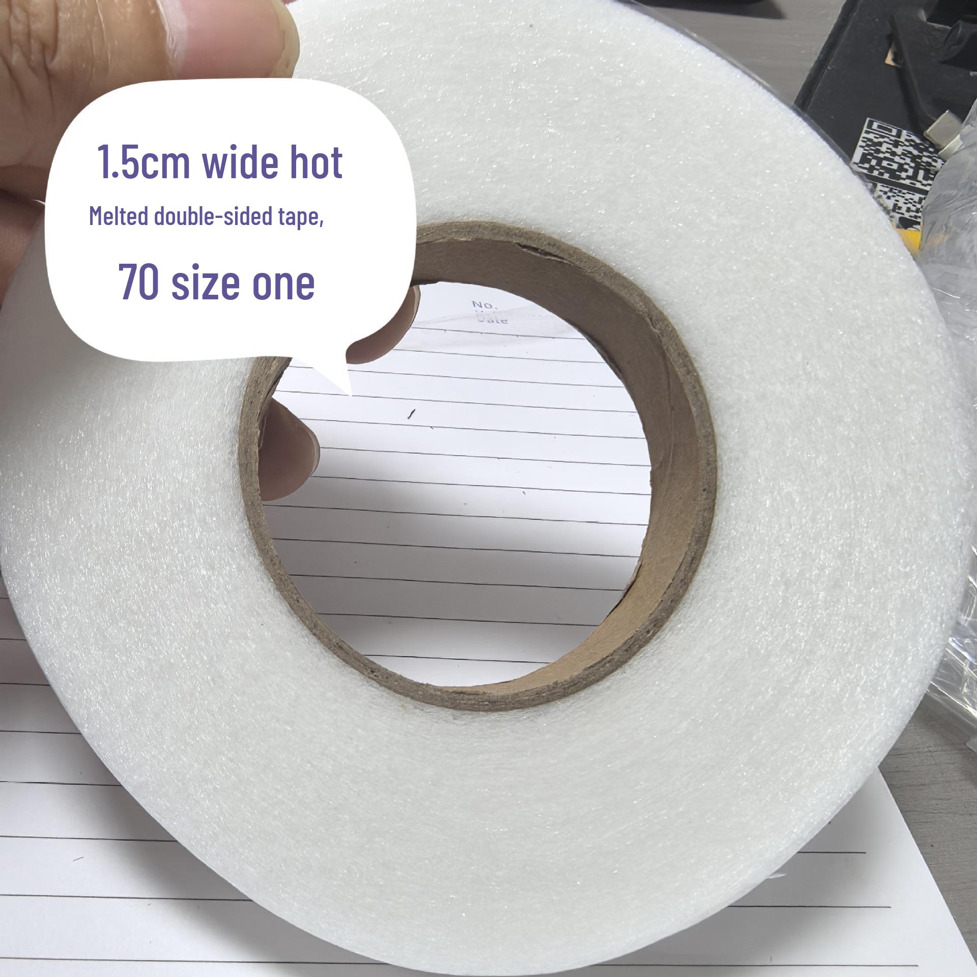 

1.5cm Hot Melt Double-Sided Adhesive Tape, 70 Yards, 1 Roll, Clothing Interlining