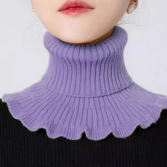 Women's Cozy Cervical Neck Warmer Snood – Soft Core-Spun Yarn Pullover for Fall & Winter