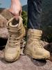 Men's Military Tactical Boots Army Boots Men Side Zipper Military Boots Men Anti-Slip Ankle Boots Work Safety Shoes Hiking Shoes
