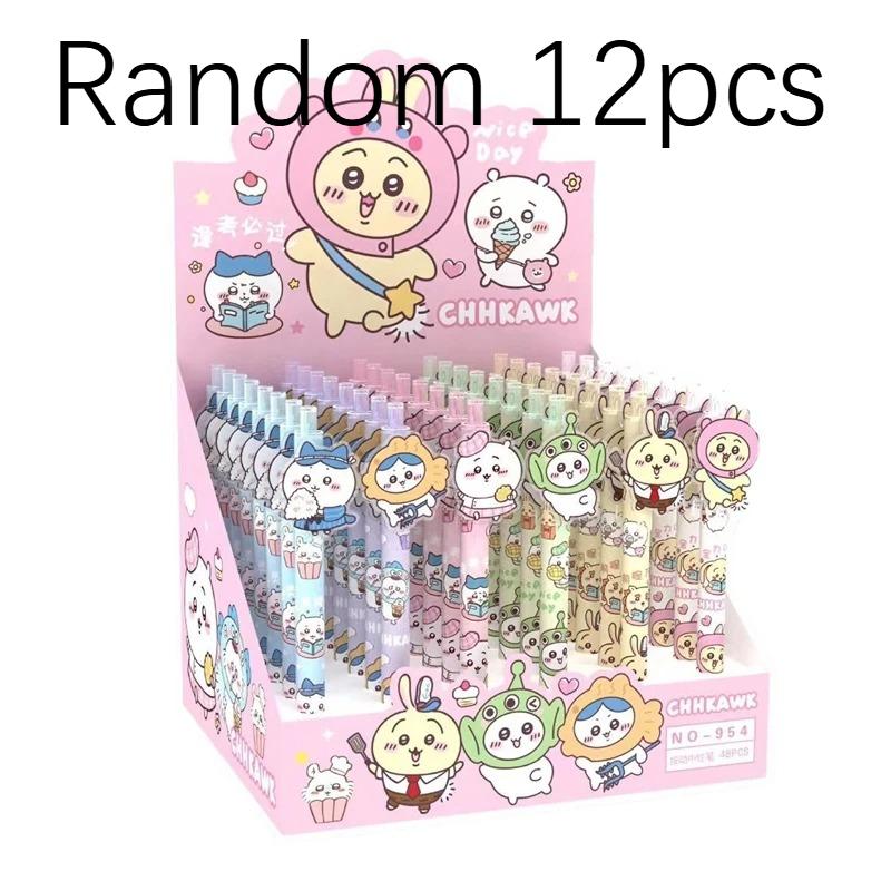 Cute Chiikawa Gel Pens 0.5Mm Black Ink Kawaii Pressing Ballpoint Pen For Students School Office Stationery Gift