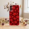 Ins Korea Red Stars   Phone Case For SamsungA10,12,20,21S,30,31,40,50,51,52,70,71 Transparent Cover