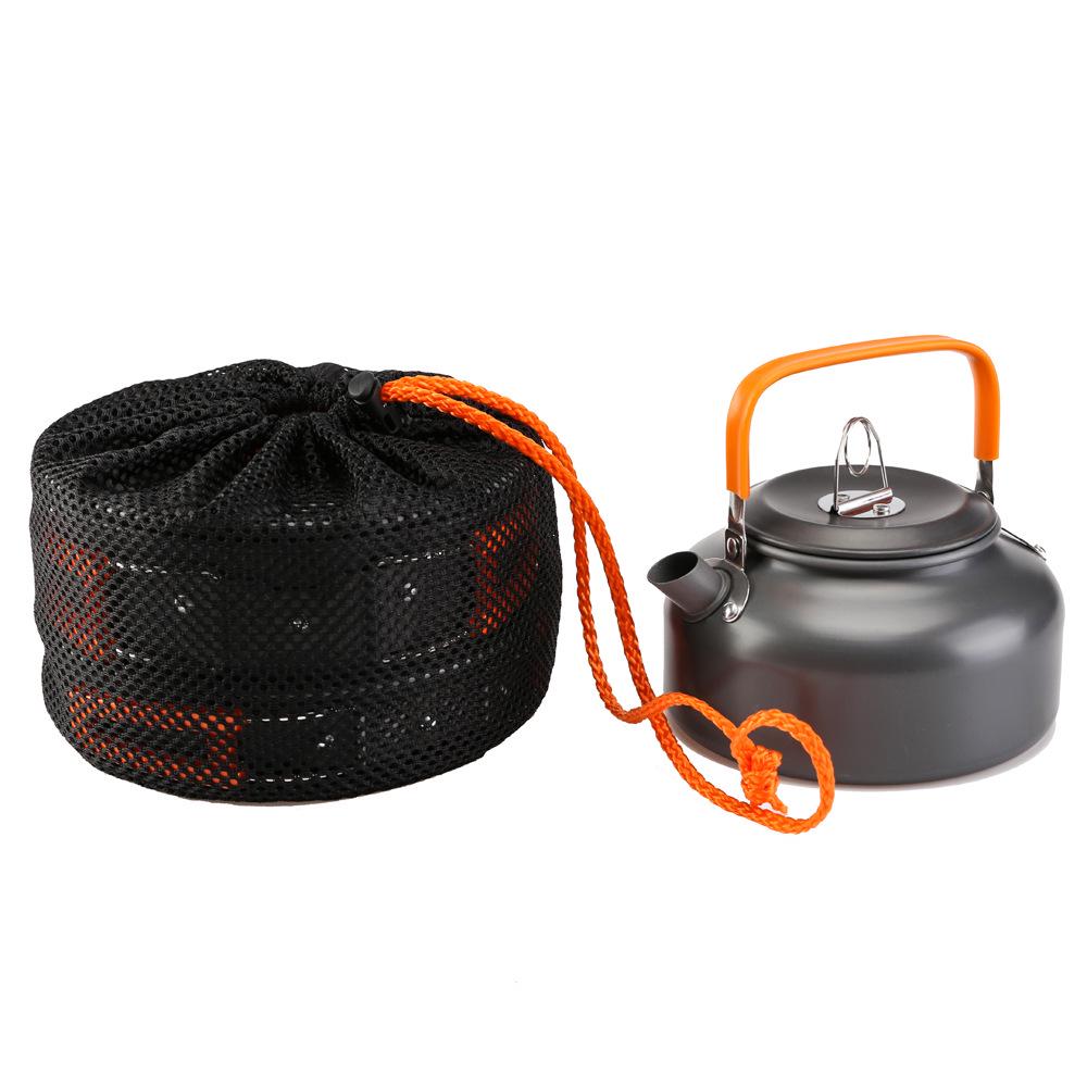 Outdoor Camping Cookware Set: Portable Teapot & Folding Cutlery