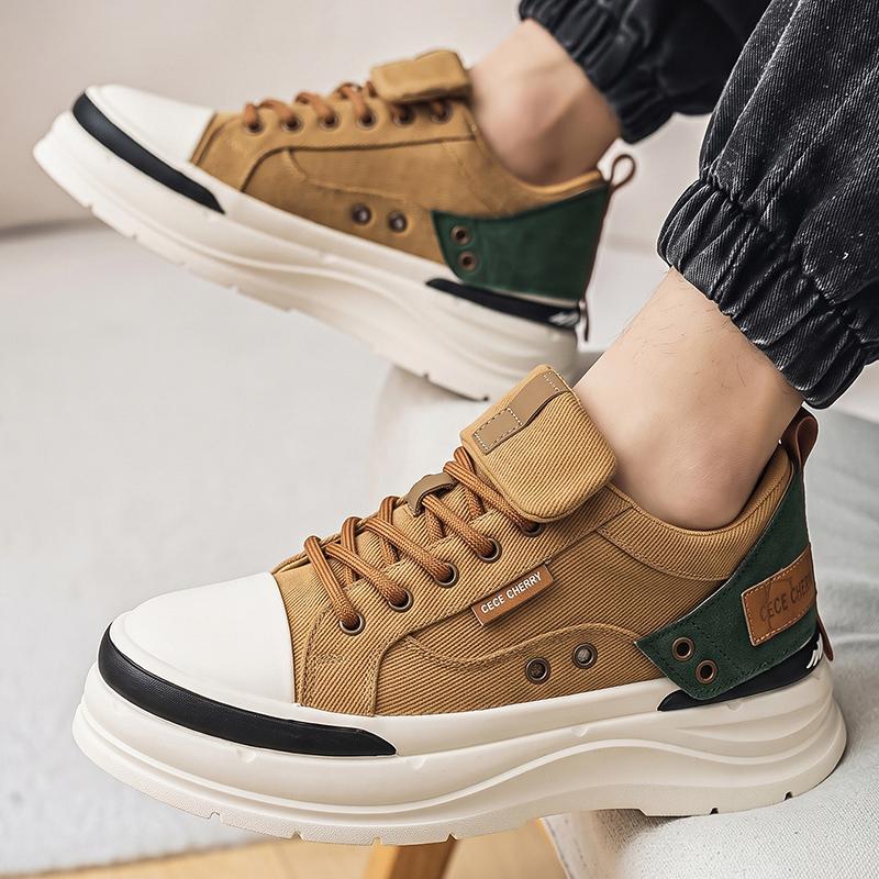 Pánské ležérní módní plátěné tenisky pro všechny sezóny, na skateboarding, pro studenty, pohodlné, pro kluky, trendy, s měkkou podrážkou, prodyšné boty