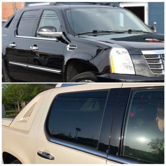 For Cadillac Escalade Black 2007-2014 Post Pillar Door Trim Car Auto Accessories