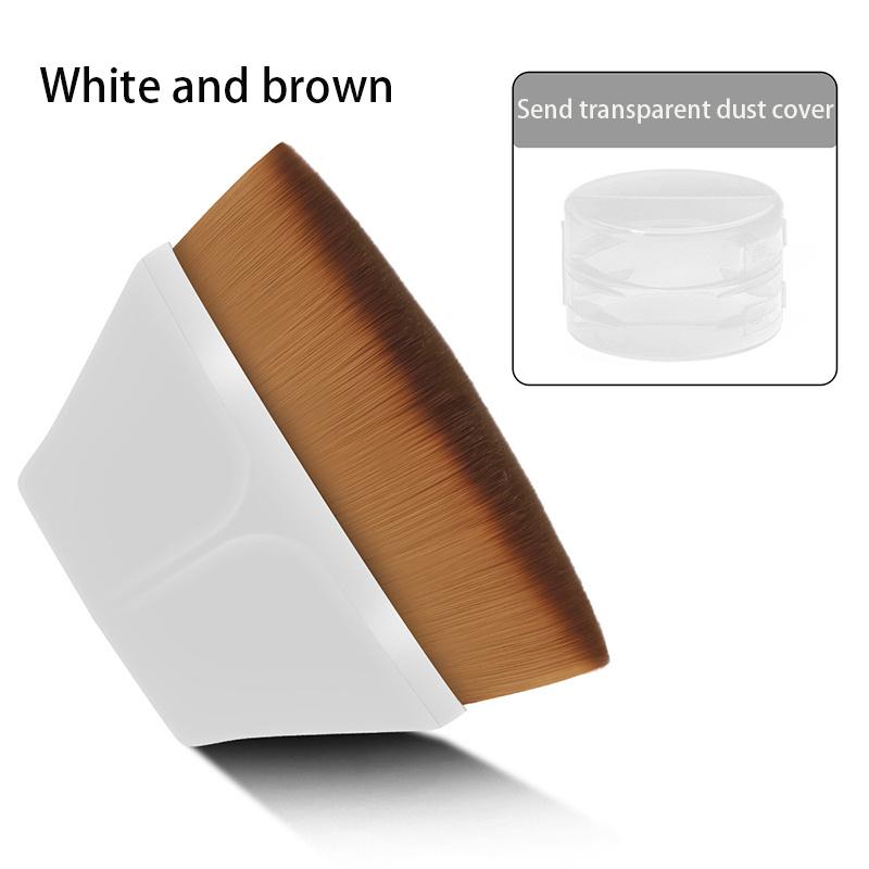 Foundation-Pinsel, Blütenblatt, nicht markierender Make-up-Pinsel, flacher Kopf, tragbar, nicht essen, Puderpinsel, Aufbewahrungsbox, Foundation-Pinsel