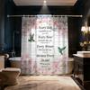 1Pc Hummingbird Flower Printed Waterproof Bathroom Partition Privacy Shower Curtain 12 Hooks Multiple Sizes Machine Washable