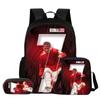 Set de 3 Piezas para Niños Mochila Estrella de Fútbol Estudiante Bolso de Hombro Escolar Bolsas para Lápices Ronaldo Mochila Escolar CR Mochila Mejor Regalo